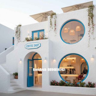 รับออกแบบร้านกาแฟสไตล์เมดิเตอร์เรเนียน