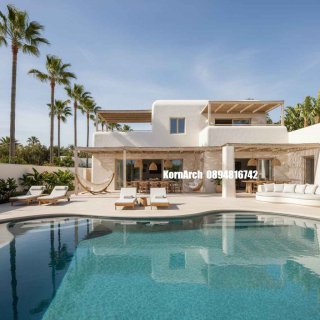 รับออกแบบบ้านสไตล์เมดิเตอร์เรเนียน