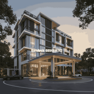 รับออกแบบเขียนแบบโรงแรมสไตล์โมเดิร์น