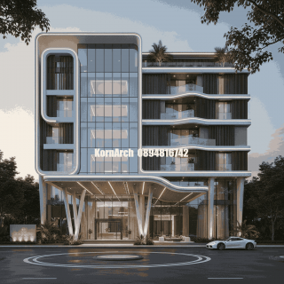 รับออกแบบเขียนแบบโรงแรมสไตล์โมเดิร์น