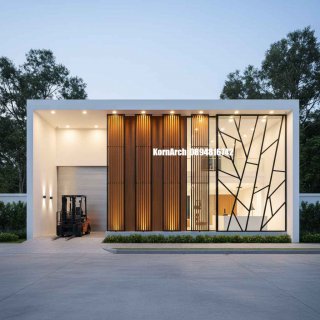 แบบโกดังสำนักงานโมเดิร์น