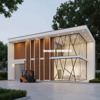 แบบโกดังสำนักงานโมเดิร์น