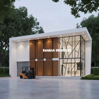 แบบโกดังสำนักงานโมเดิร์น