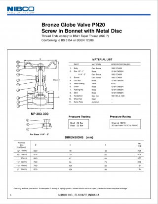 Globe Valve NP-303-300-new