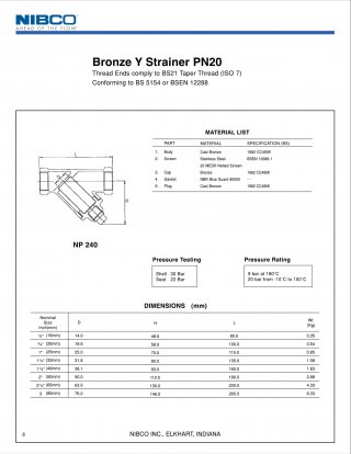 Strainer NP-240