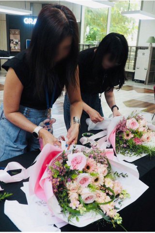 สอนจัดดอกไม้ตัวต่อตัว
