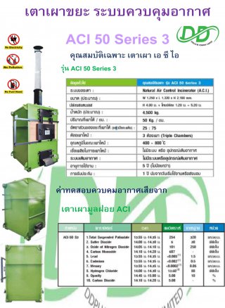 เตาเผาขยะ รุ่น ACI 50 Series 3