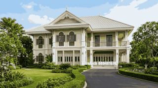 รับออกแบบบ้านสไตล์ไทยโคโลเนียล