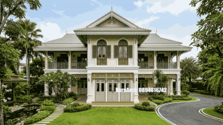 รับออกแบบบ้านสไตล์ไทยโคโลเนียล