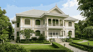 รับออกแบบบ้านสไตล์ไทยโคโลเนียล