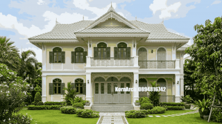 รับออกแบบบ้านสไตล์ไทยโคโลเนียล