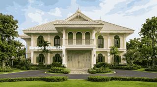 รับออกแบบบ้านสไตล์ไทยโคโลเนียล