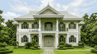รับออกแบบบ้านสไตล์ไทยโคโลเนียล