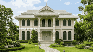 รับออกแบบบ้านสไตล์ไทยโคโลเนียล