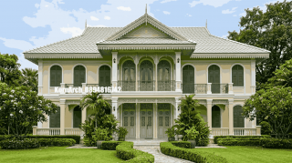 รับออกแบบบ้านสไตล์ไทยโคโลเนียล