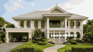 รับออกแบบเขียนแบบบ้านสไตล์ไทยโคโลเนียล