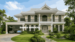รับออกแบบบ้านสไตล์ไทยโคโลเนียล