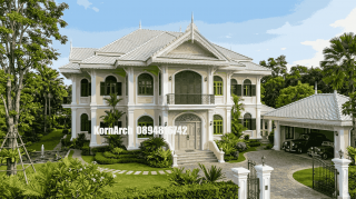 รับออกแบบบ้านสไตล์ไทยโคโลเนียล
