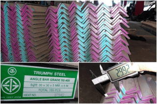 เหล็กฉาก 30 มม. ( 1นิ้ว 1/4 ) Angle bar 30 mm