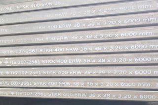แป๊ปโปร่ง 1นิ้ว 1/2 ( 38 มม ) Square pipe 1inch1/2