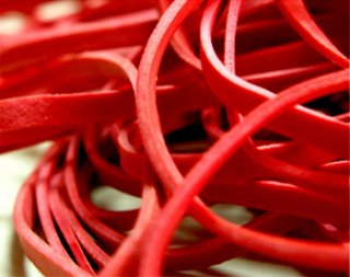 Compound Rubber Bands Red Color